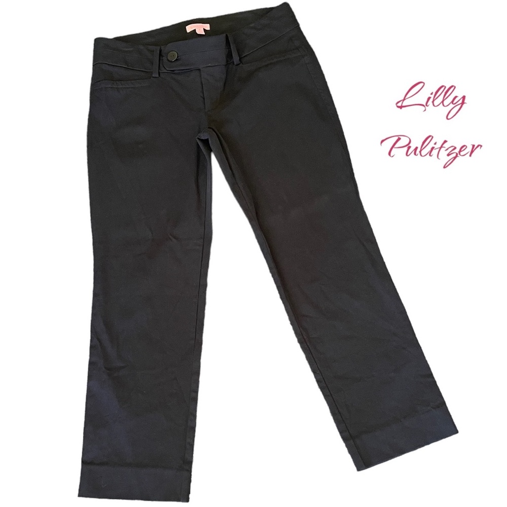 Lilly Pulitzer Black Straight-Leg Pants